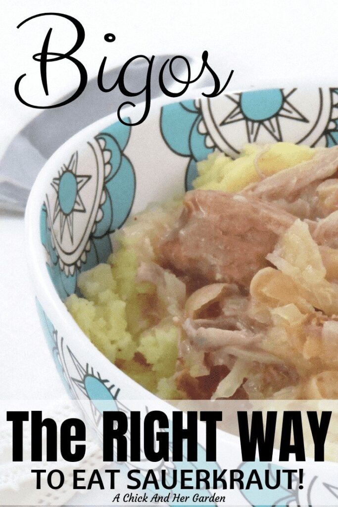 I will never eat plain pork and sauerkraut again after trying this hearty sauerkraut with bacon and beans! Is a perfect winter comfort food! #porkandsauerkraut #sauerkraut #cleaneating #fromscratchrecipes #achickandhergarden