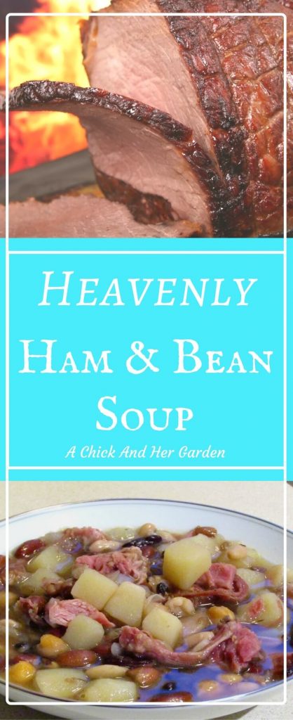 One of my favorite winter meals is soup with crusty bread! This ham and bean soup is perfect for a cold night!