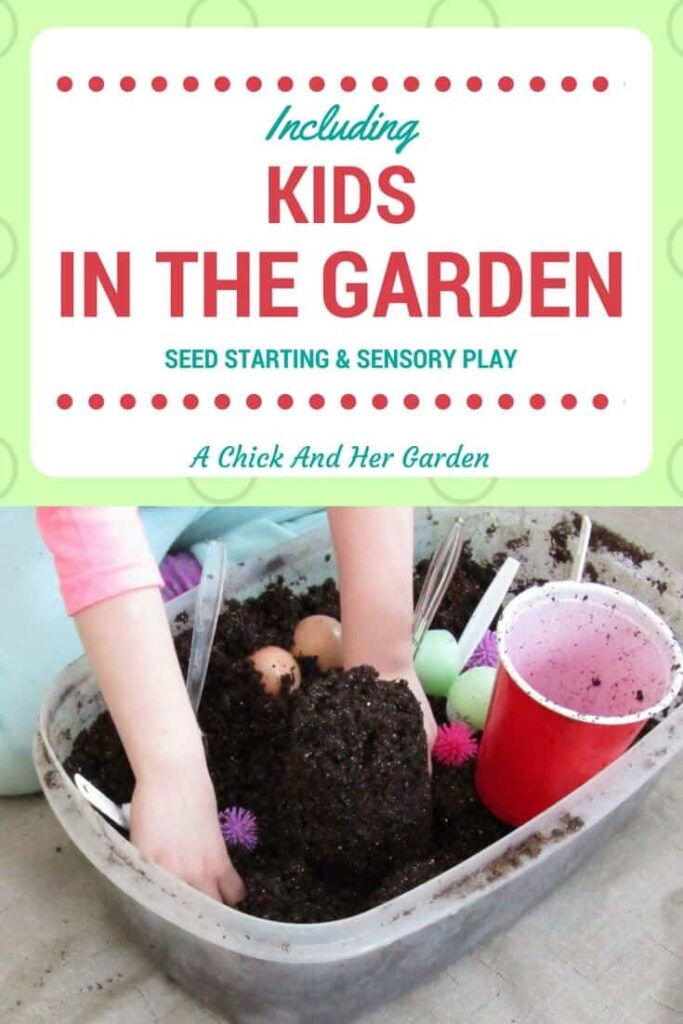 Teaching kids how to start seeds can give them more than knowledge of the garden. Take the opportunity to give them some sensory time as well!