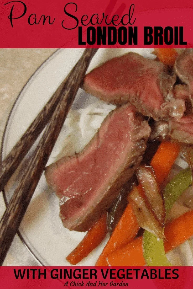 This Asian twist on London Broil was so fresh and crisp! One more reason to love London Broil! #londonbroilrecipes #gingerrecipes #steakrecipes #achickandhergarden