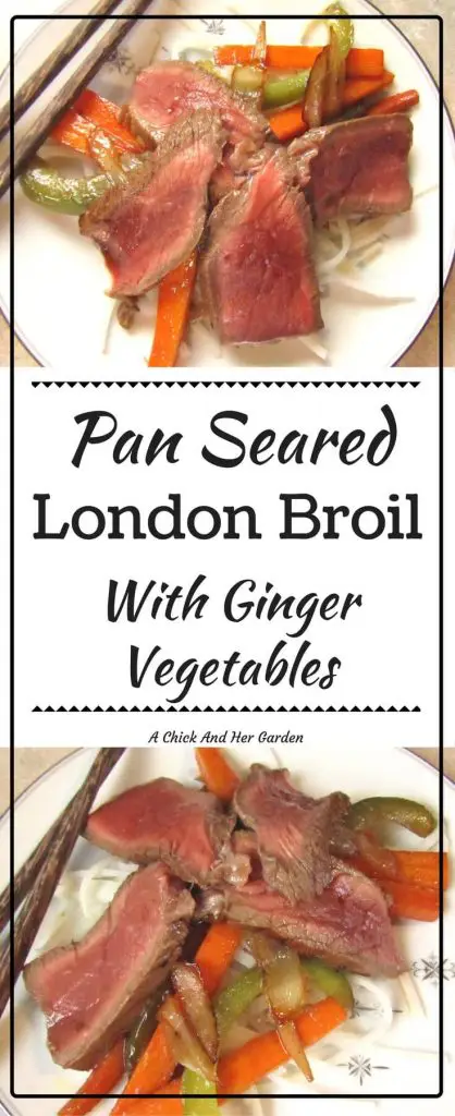 This London Broil recipe is amazing with ginger and veggies over rice noodles!