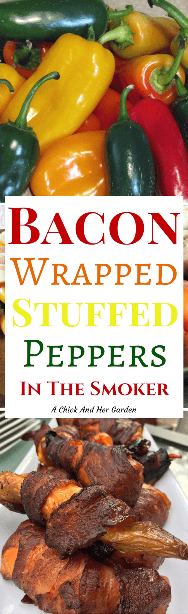 Looking for a great party snack in the smoker?? Try this recipe for stuffed peppers! The fact that they're wrapped in bacon is an added bonus!