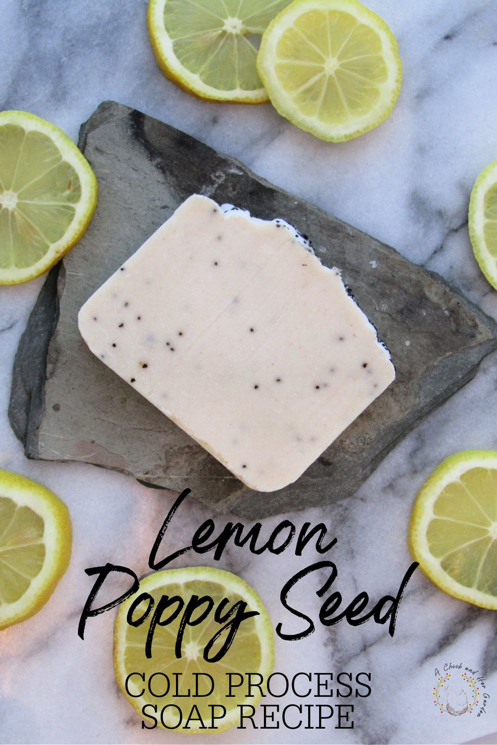 Lemon Poppy Seed Soap Recipe A Chick And Her Garden