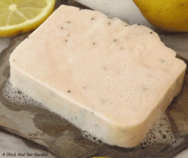 Lemon Poppy Seed Soap Recipe A Chick And Her Garden