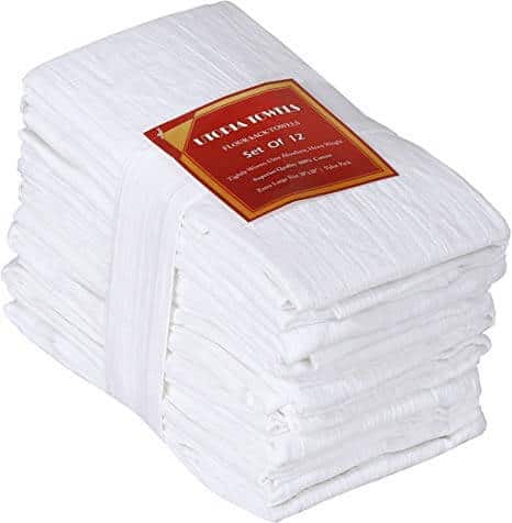 Utopia Kitchen 12 Pack Flour-Sack Towels - 100% Pure Ring Spun Cotton Kitchen Towels - Multi-Purpose - Highly Absorbent